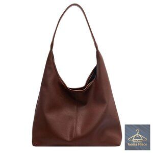 Soft PU Leather Hobo Tote Bag, 2-Piece Set for Work & Everyday Use